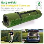 Dual Turf Golf Mat with Ball Tray, 5x4 FT