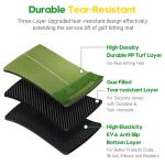 Dual Turf Golf Mat with Ball Tray, 5x4 FT