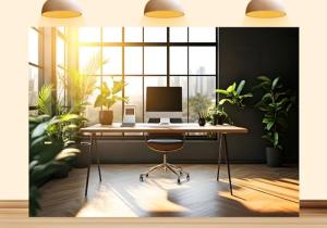 Luxury Indoor Golf Simulator Background 9X6ft Fabric