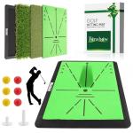 Portable Golf Hitting Mat with Three Training Areas