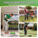 Portable Golf Hitting Mat with Three Training Areas