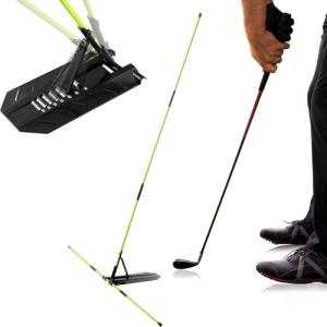 Golf Alignment Stick Holder and Swing Trainer
