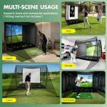 10x8FT Indoor/Outdoor Golf Practice Net with Barriers