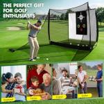 10x8FT Indoor/Outdoor Golf Practice Net with Barriers