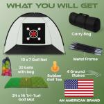 Backyard Golf Practice Net with Mat and Balls