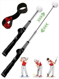 Retractable Golf Swing Trainer with Arm Band