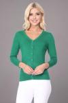 Kelly Green 3/4 Sleeve Women’s Knit Cardigan
