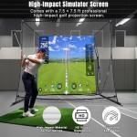 MOXOW 10x8 Golf Cage with Simulator Screen