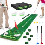 KEMLDIVS Golf Putting Game Set with Mat & Balls
