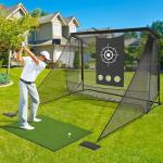 10x7ft Portable Golf Hitting Net & Simulator