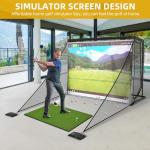 10x7ft Portable Golf Hitting Net & Simulator