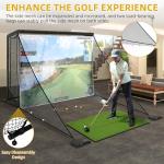 10x7ft Portable Golf Hitting Net & Simulator