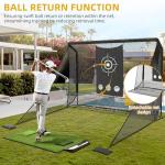 10x7ft Portable Golf Hitting Net & Simulator
