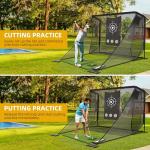 10x7ft Portable Golf Hitting Net & Simulator