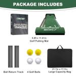 Indoor Golf Putting Mat Set with Ball Return