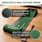 Indoor Golf Putting Mat Set with Ball Return