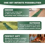 Indoor Golf Putting Mat Set with Ball Return