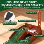 OLenyer Portable Golf Putting Mat with Ball Return