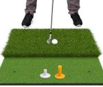 SAPLIZE Large Non-Slip Golf Hitting Mat 24"x24
