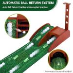 OLenyer Portable Golf Putting Mat with Ball Return