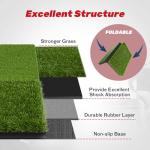 SAPLIZE Large Non-Slip Golf Hitting Mat 24"x24