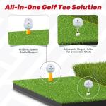 SAPLIZE Large Non-Slip Golf Hitting Mat 24"x24