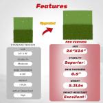 SAPLIZE Large Non-Slip Golf Hitting Mat 24"x24
