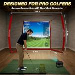 10x8 ft Golf Hitting Net with Simulator Screen
