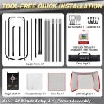 10x8 ft Golf Hitting Net with Simulator Screen