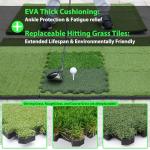 GAIARENA Tri-Turf Golf Hitting Practice Mat