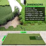 GAIARENA Tri-Turf Golf Hitting Practice Mat