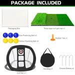 Golf Putting Mat with Hitting Net and Balls