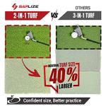 SAPLIZE 2-in-1 Foldable Golf Practice Hitting Mat