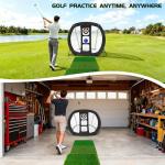 Golf Putting Mat with Hitting Net and Balls