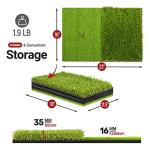 SAPLIZE 2-in-1 Foldable Golf Practice Hitting Mat