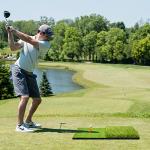 SAPLIZE 2-in-1 Foldable Golf Practice Hitting Mat