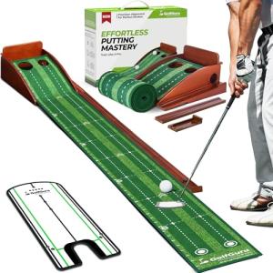Golfguru 9.8ft Indoor Putting Green Mat with Return