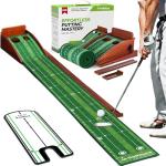 Golfguru 9.8ft Indoor Putting Green Mat with Return