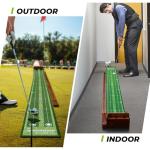 Golfguru 9.8ft Indoor Putting Green Mat with Return