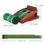 Golfguru 9.8ft Indoor Putting Green Mat with Return