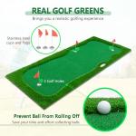 12x5 FT Golf Putting Green Mat with Flags