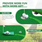 12x5 FT Golf Putting Green Mat with Flags