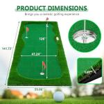 12x5 FT Golf Putting Green Mat with Flags