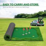 12x5 FT Golf Putting Green Mat with Flags