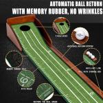 Portable Indoor Golf Putting Green with Ball Return