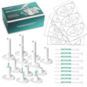 Rubber Golf Mat Tees Set with Storage Bag