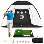 10 x 7FT Golf Practice Net with Hitting Mat