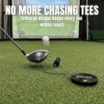 Reusable Golf Simulator Tees with Tether Base