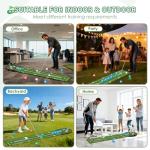 VATOS Golf Putting Mat with LED Balls and Glow Cups