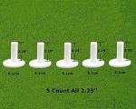 FINGER TEN Golf Rubber Tees 5-Pack for Practice